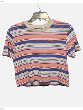 Vans Womens Striped Cropped Tee